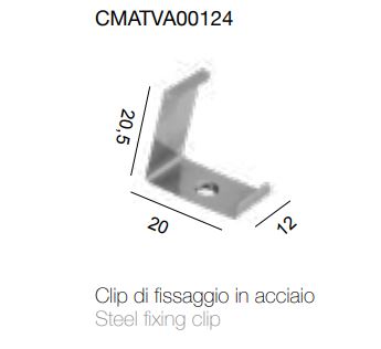 Clip di fissaggio in acciaio | 1 pezzo